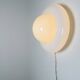 Sculptural Ufo Space Age Wall Lamp In Opal Glass, Italy 1970S