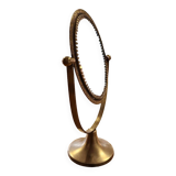 Brass standing mirror