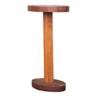 Art Deco wood pedestal table, art deco smoking table, end of sofa, art deco, 30's