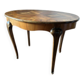 XIXth century dessert table. Walnut veneer.