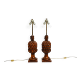 Pair of very decorative large Mid Century Modern "Pineapple" table lamps ma