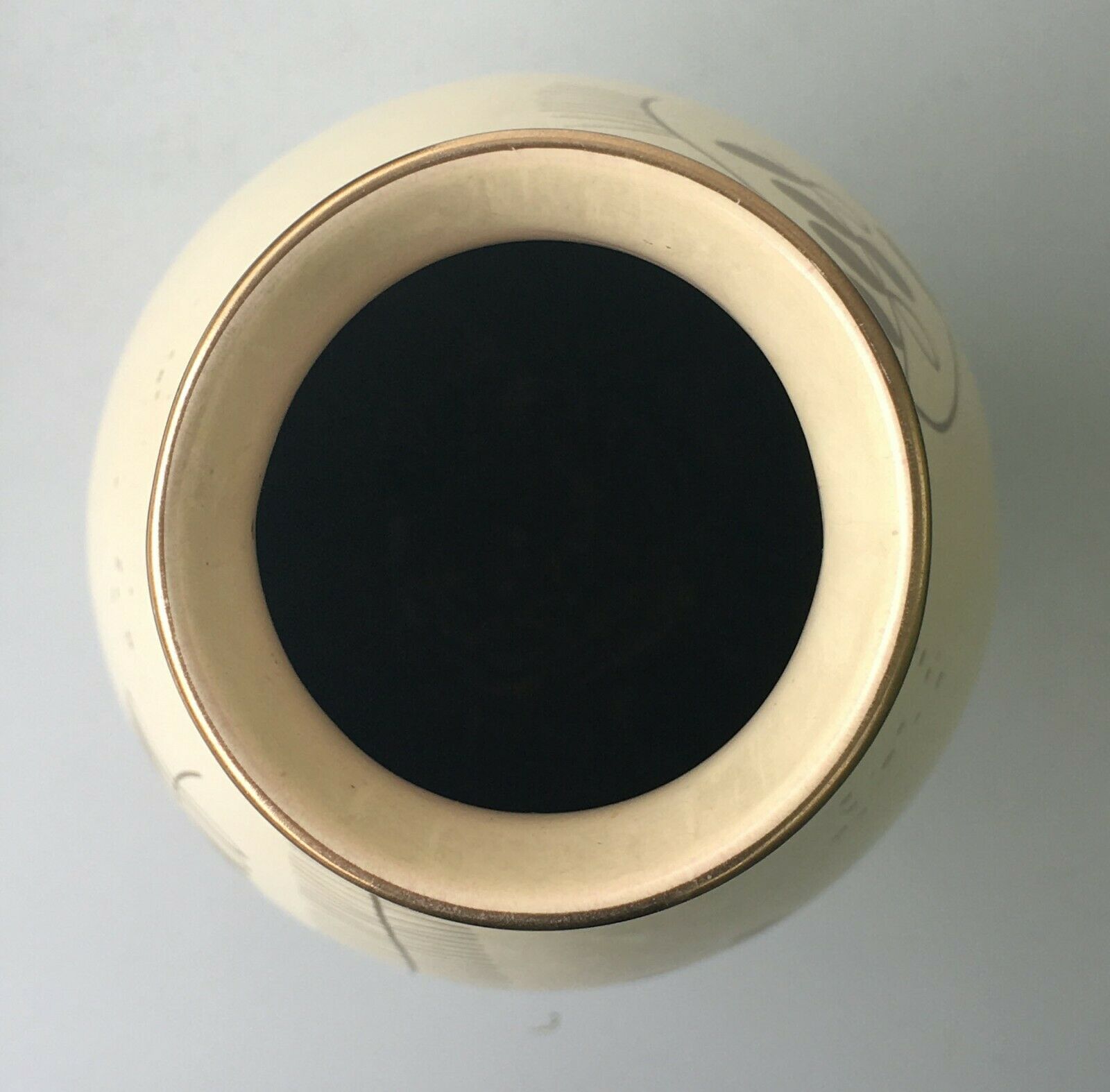 20th century gold painted ceramic art deco vase