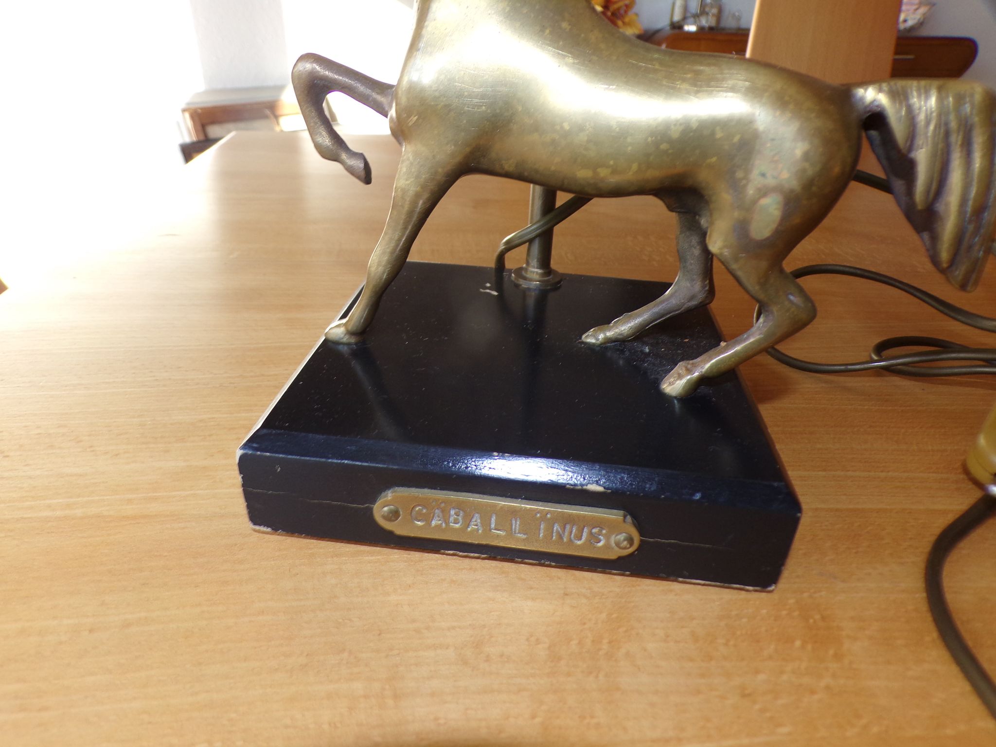 Lampe cheval vintage