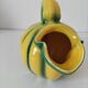 Jug melon in yellow and green majolica