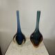 Vase x2 glass Sommerso Murano Italy