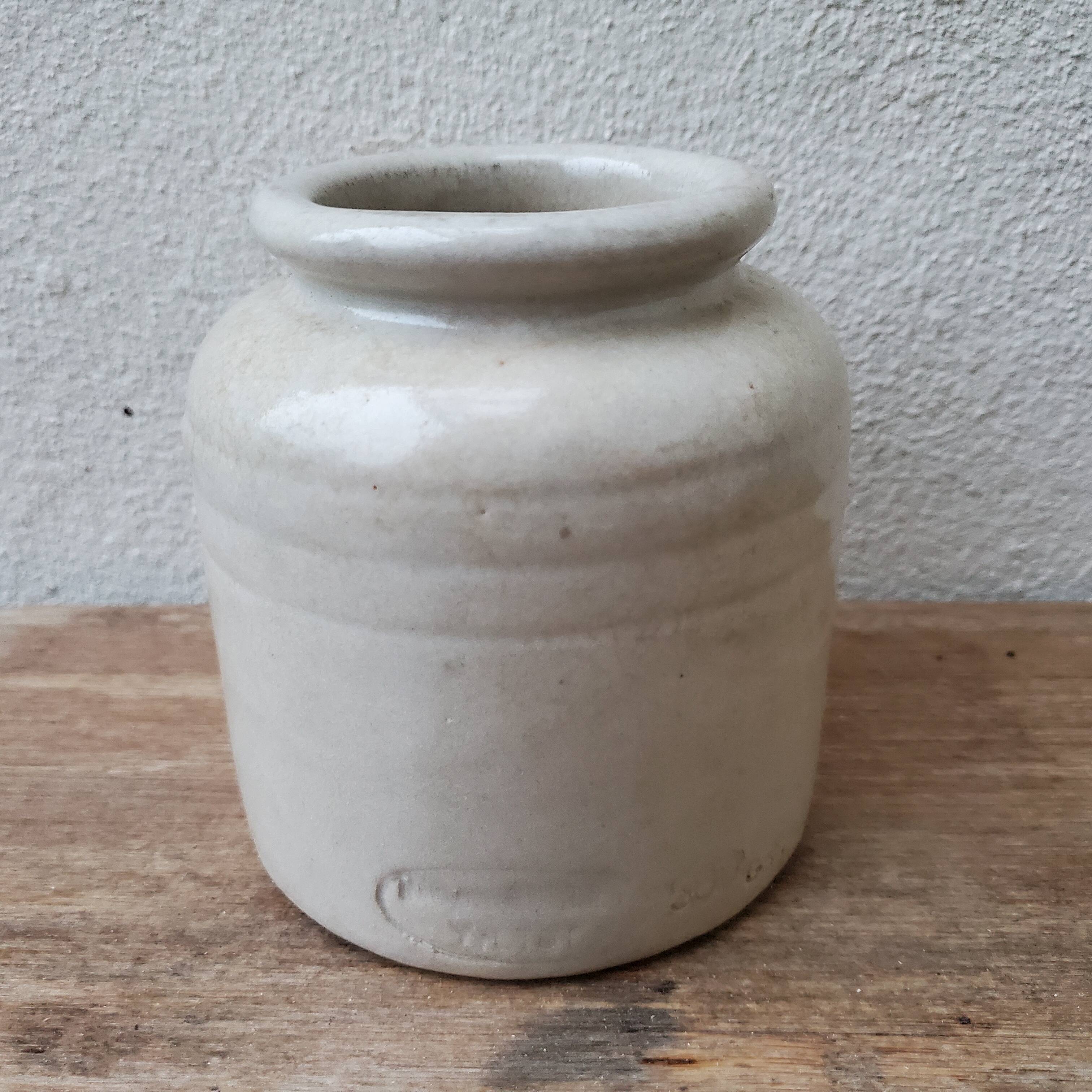 Old Yvetot stoneware mustard pot