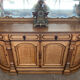 Half-moon shaped row sideboard napoleon iii era in speckled maple