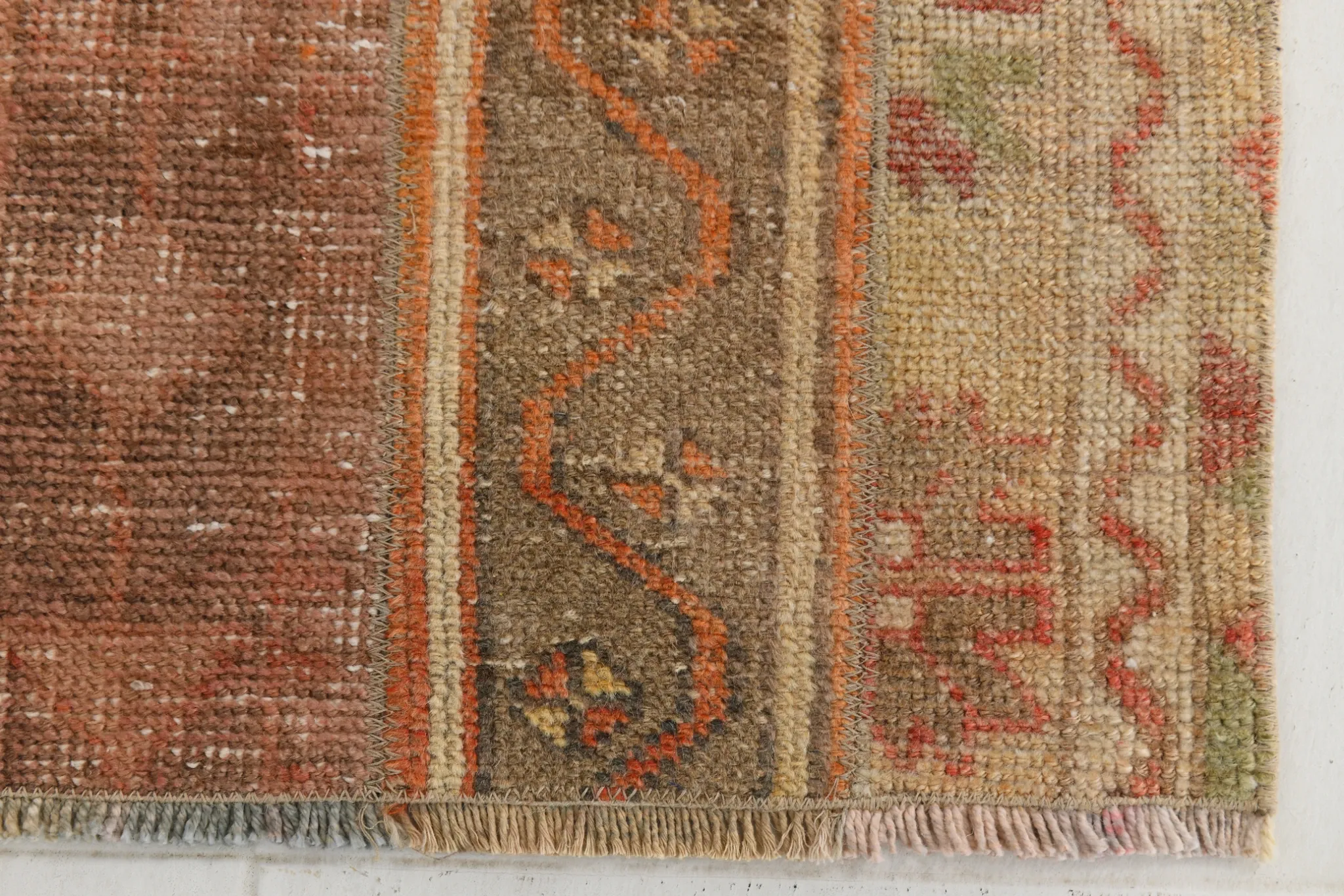 Red Brown Persian Runner Rug, Vintage Handmade Hallway Decor, 72x278cm
