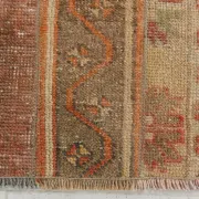 Red Brown Persian Runner Rug, Vintage Handmade Hallway Decor, 72x278cm