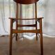 5 beech and teak chairs - Denmark 50s/60s