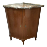 Corner cabinet with 2 doors marble top