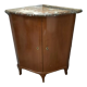 Corner cabinet with 2 doors marble top