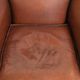 Timeless armchair made of sheepskin leather with a English look