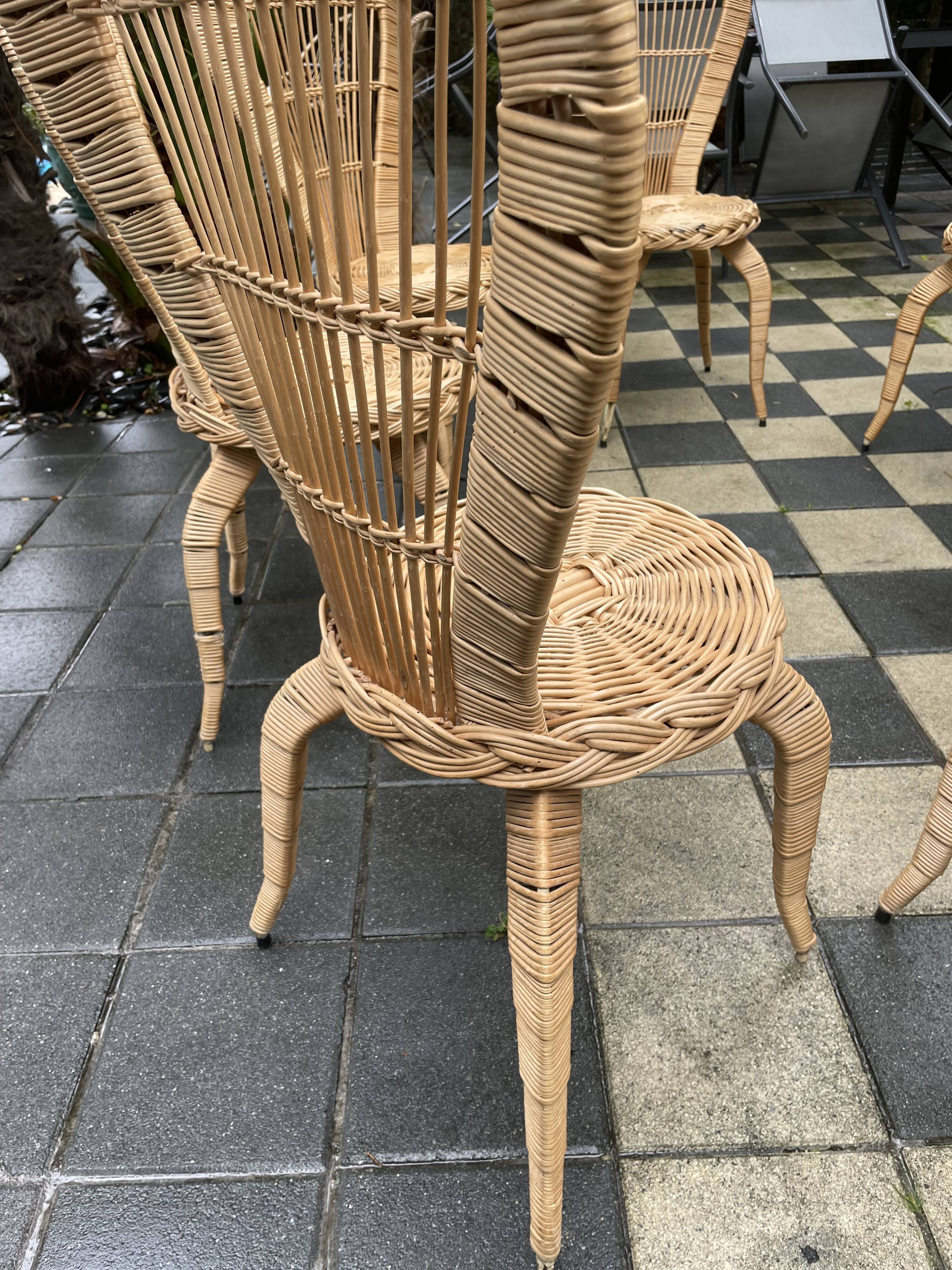 Vintage rattan garden furniture