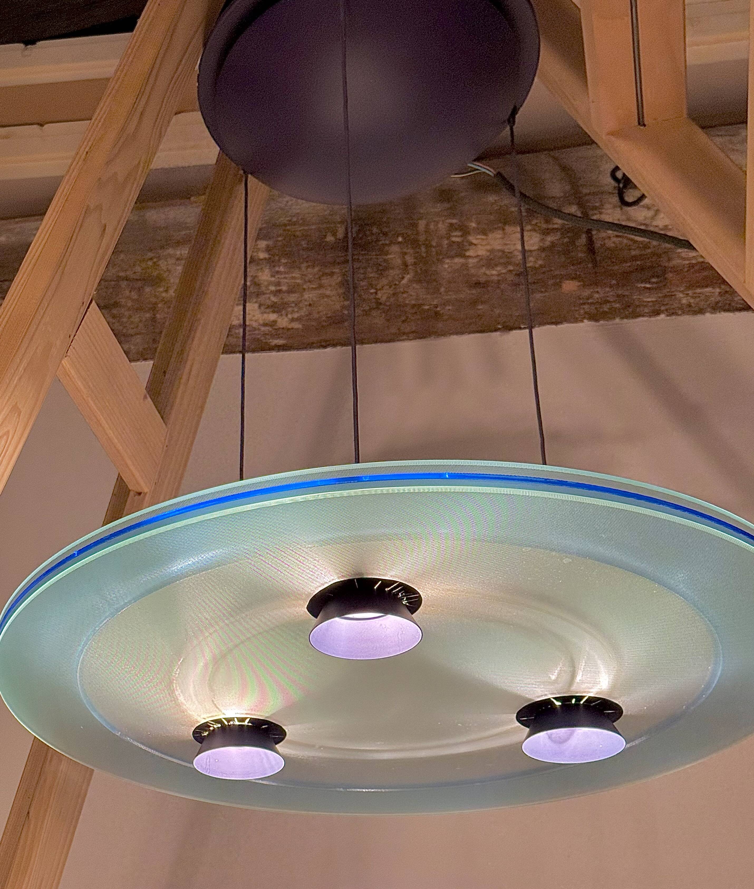 Halogen suspension Aurora 1040, Arteluce / Flos edition, Italy, 1980