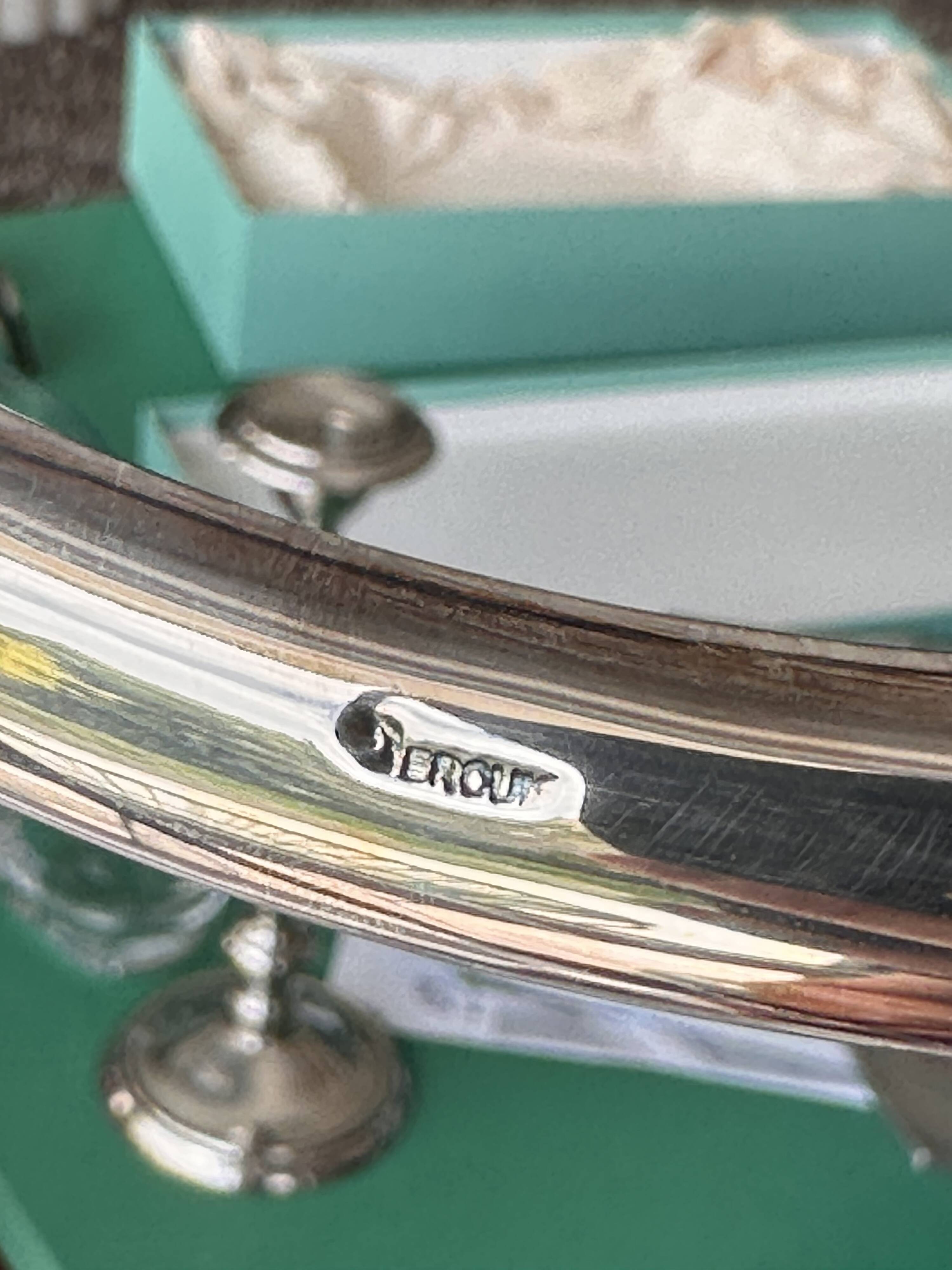 Plate + Presentation tray Saint-Hilaire Ercuis – glass and silver-plated metal