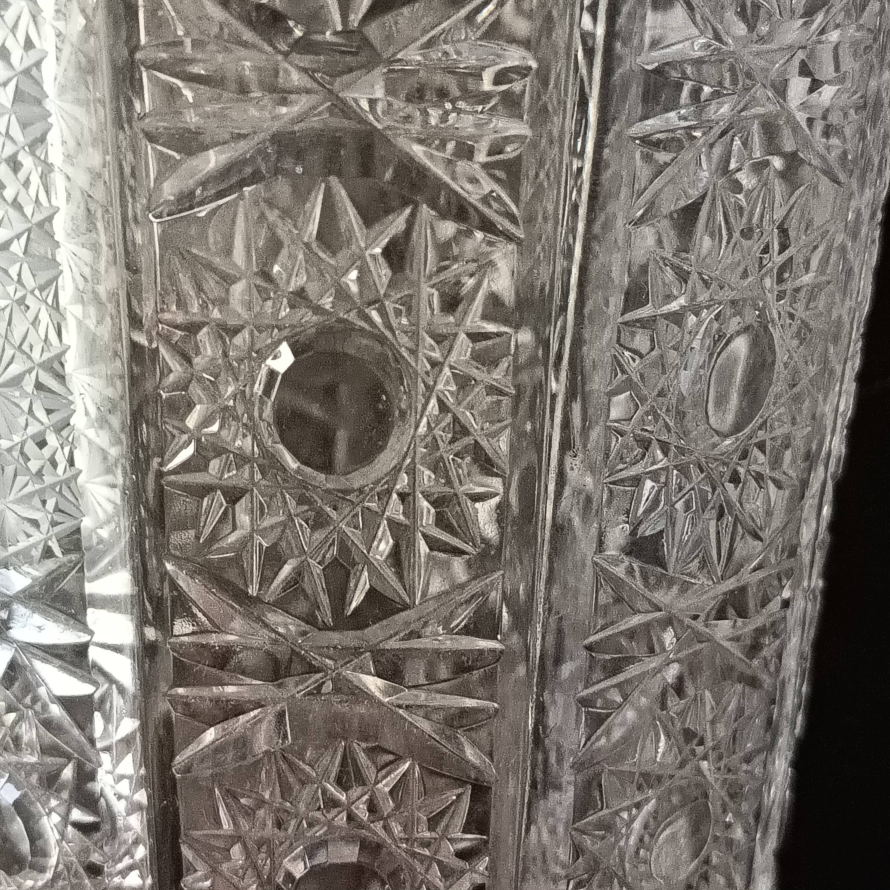 Large transparent crystal VASE 24% vintage, Lausitzer Glass, Germany, GDR