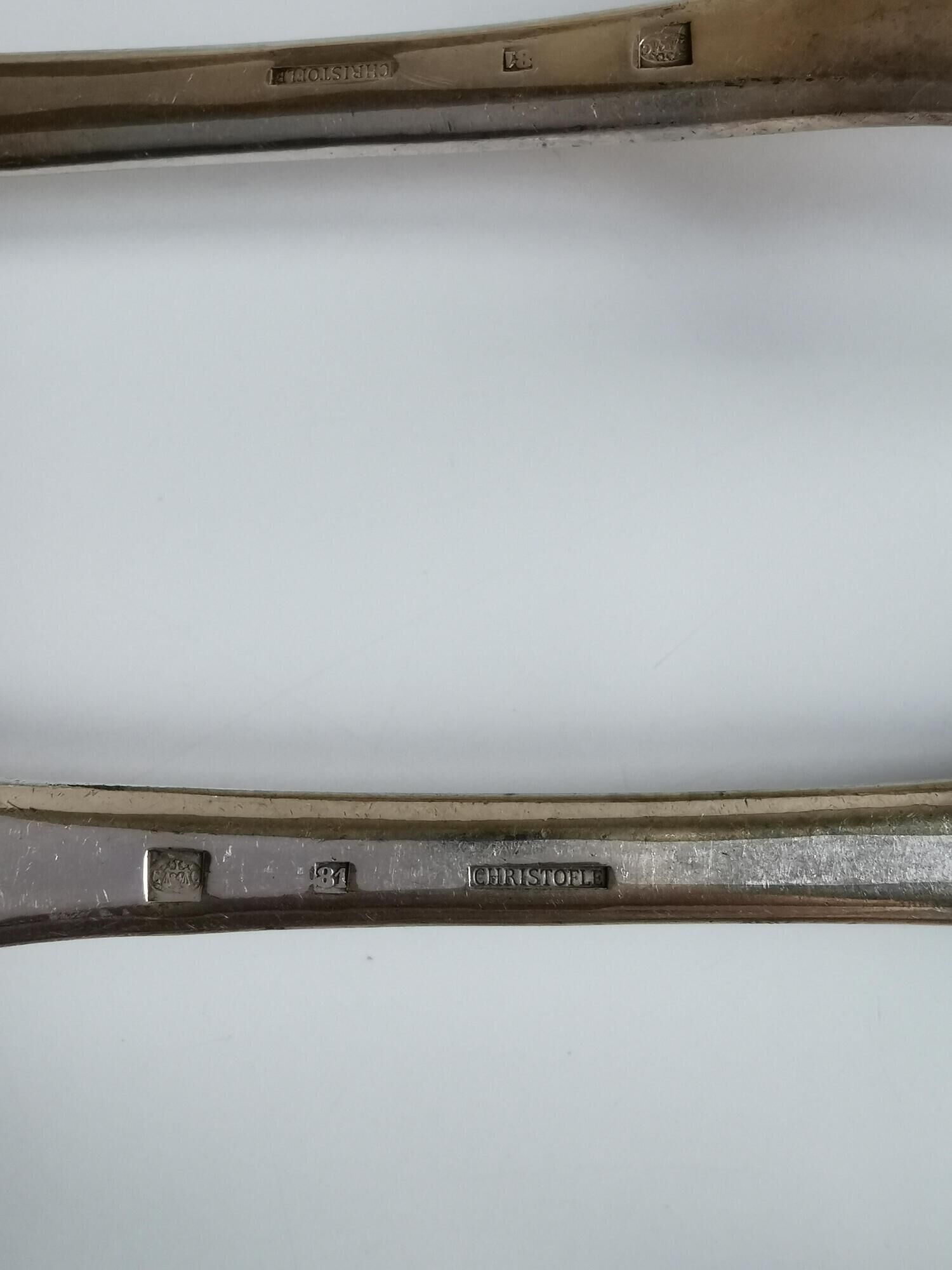 Set of 6 tablespoons of silver metal CHRISTOFLE