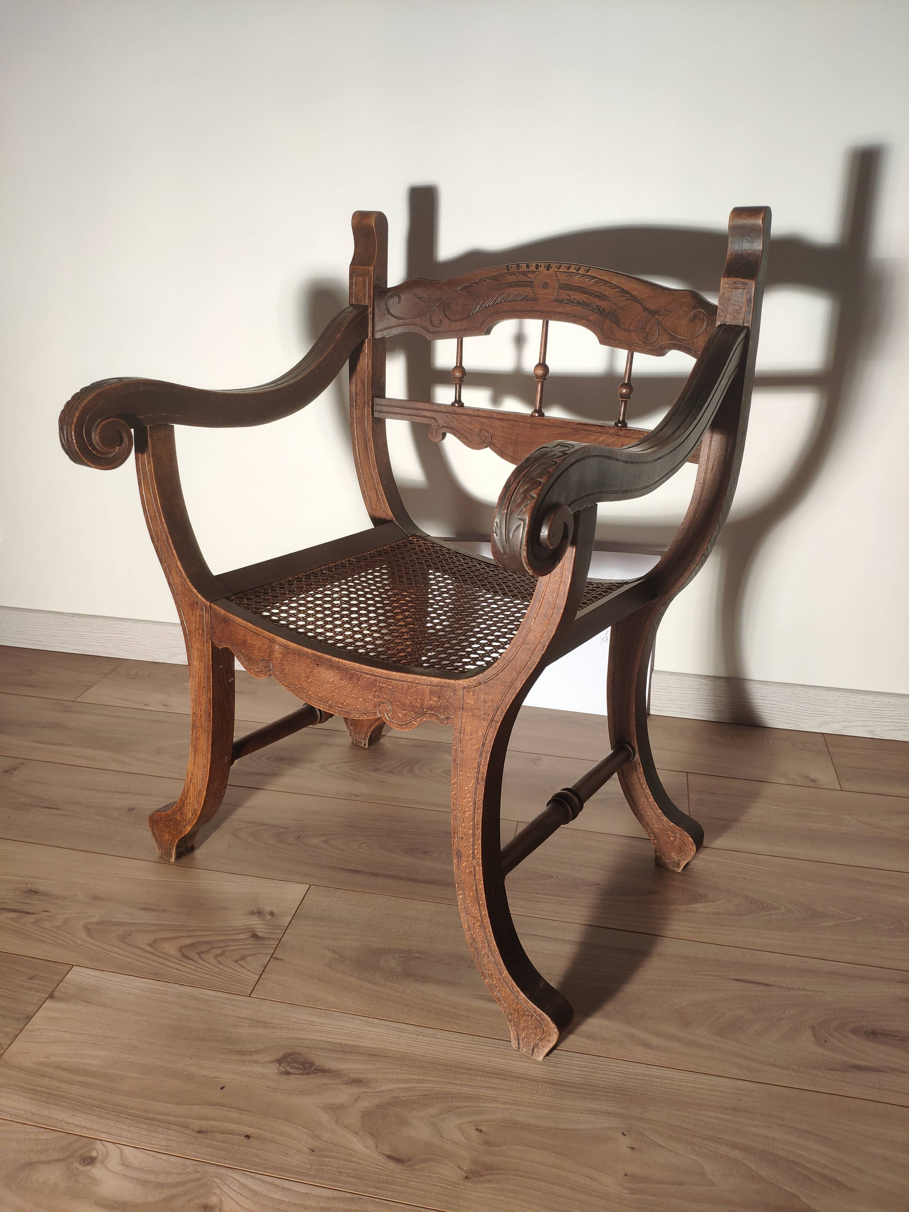 19th century Dagobert canne chair
