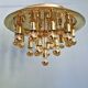 XXL Sputnik ceiling light in brass, Space Age design, 1970.