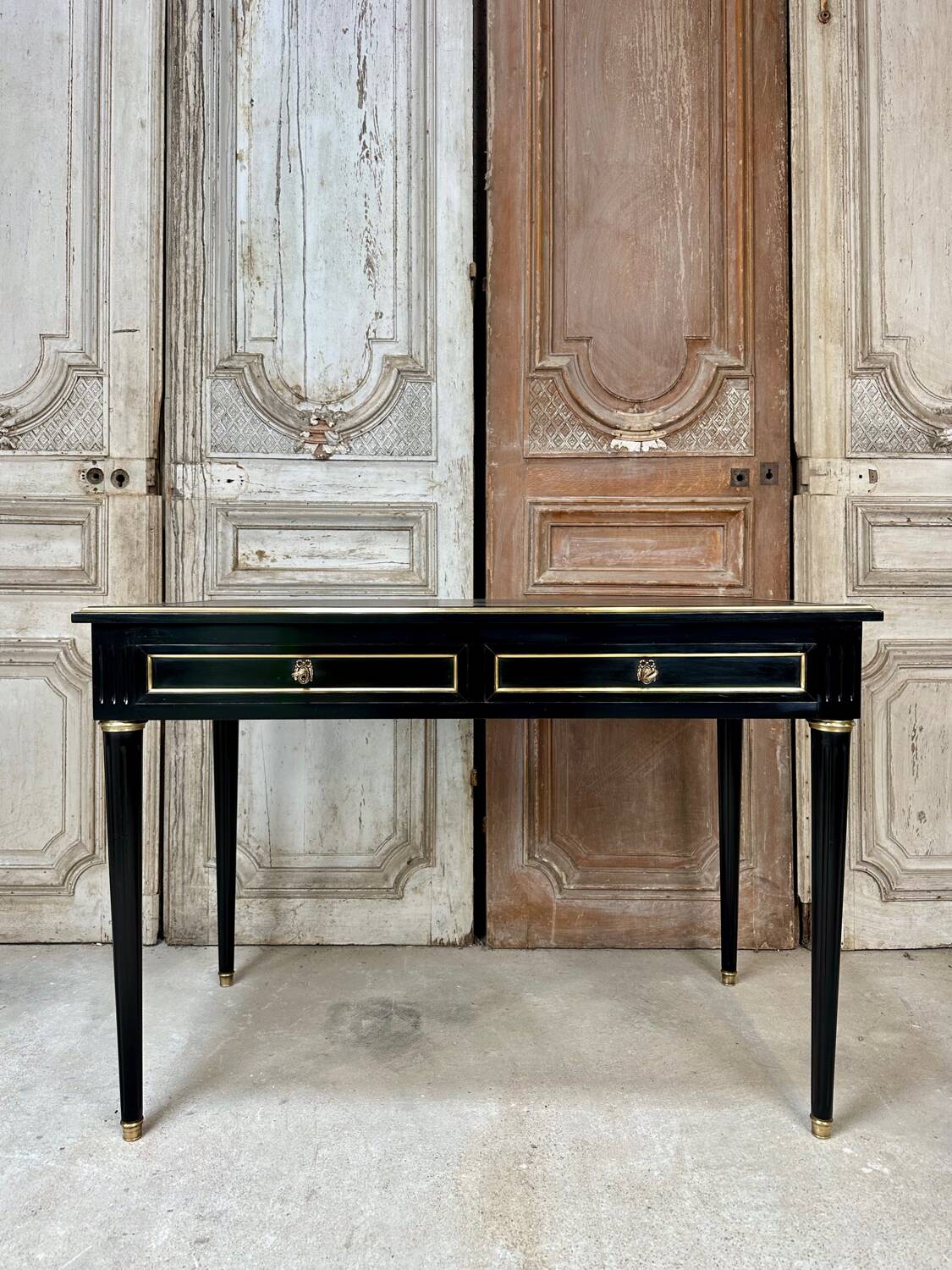 Small black Louis XVI style desk