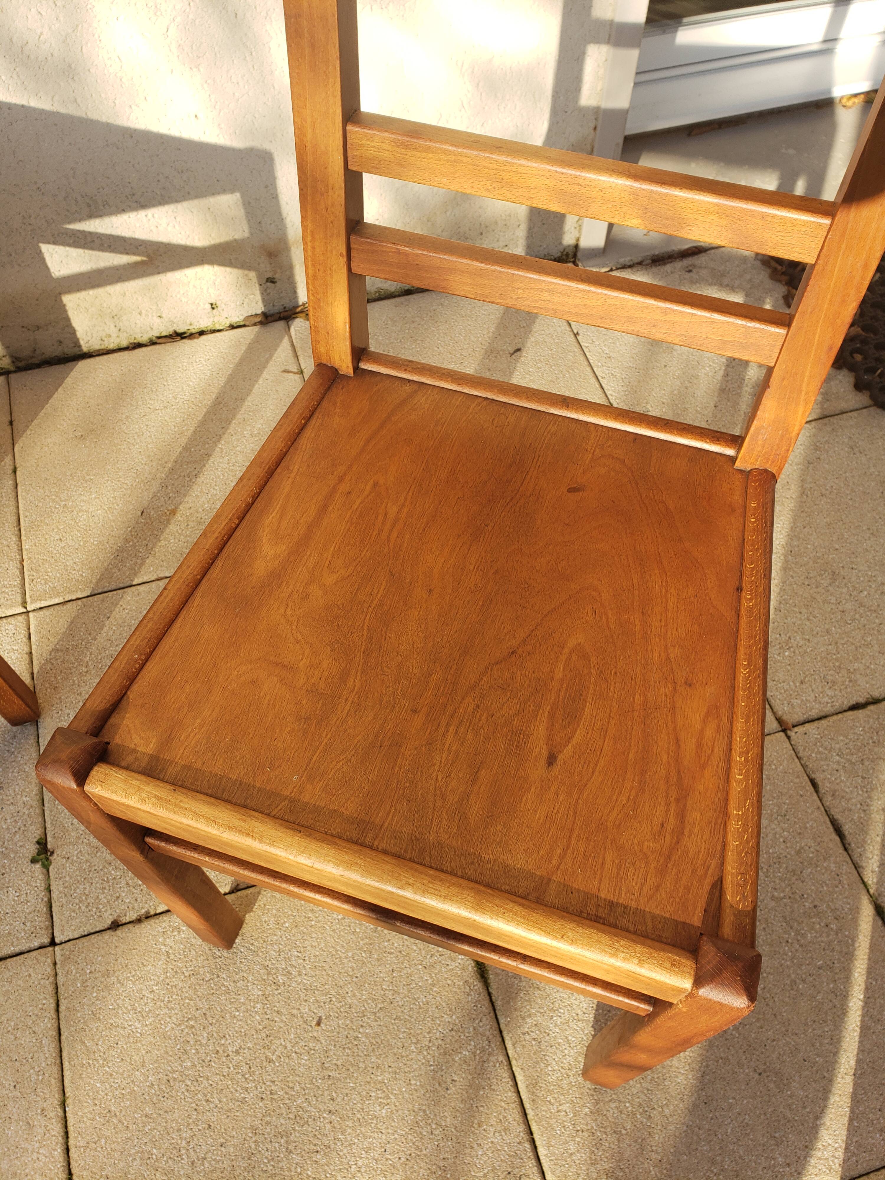 7 bistro chairs stamped indissoluble 50s