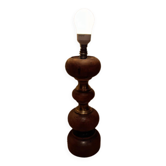 Solid wood lamp base 1960/70