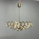 1960s Faceted Glass Chandelier by Jaroslav Bejvl for Kamenicky Senov