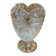 Antique Vase ANNA HUTTE Cut Crystal Bell Shape Vintage #E165