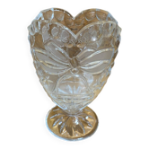 Antique Vase ANNA HUTTE Cut Crystal Bell Shape Vintage #E165