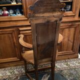 Caquetoire armchair in solid walnut carved Renaissance style