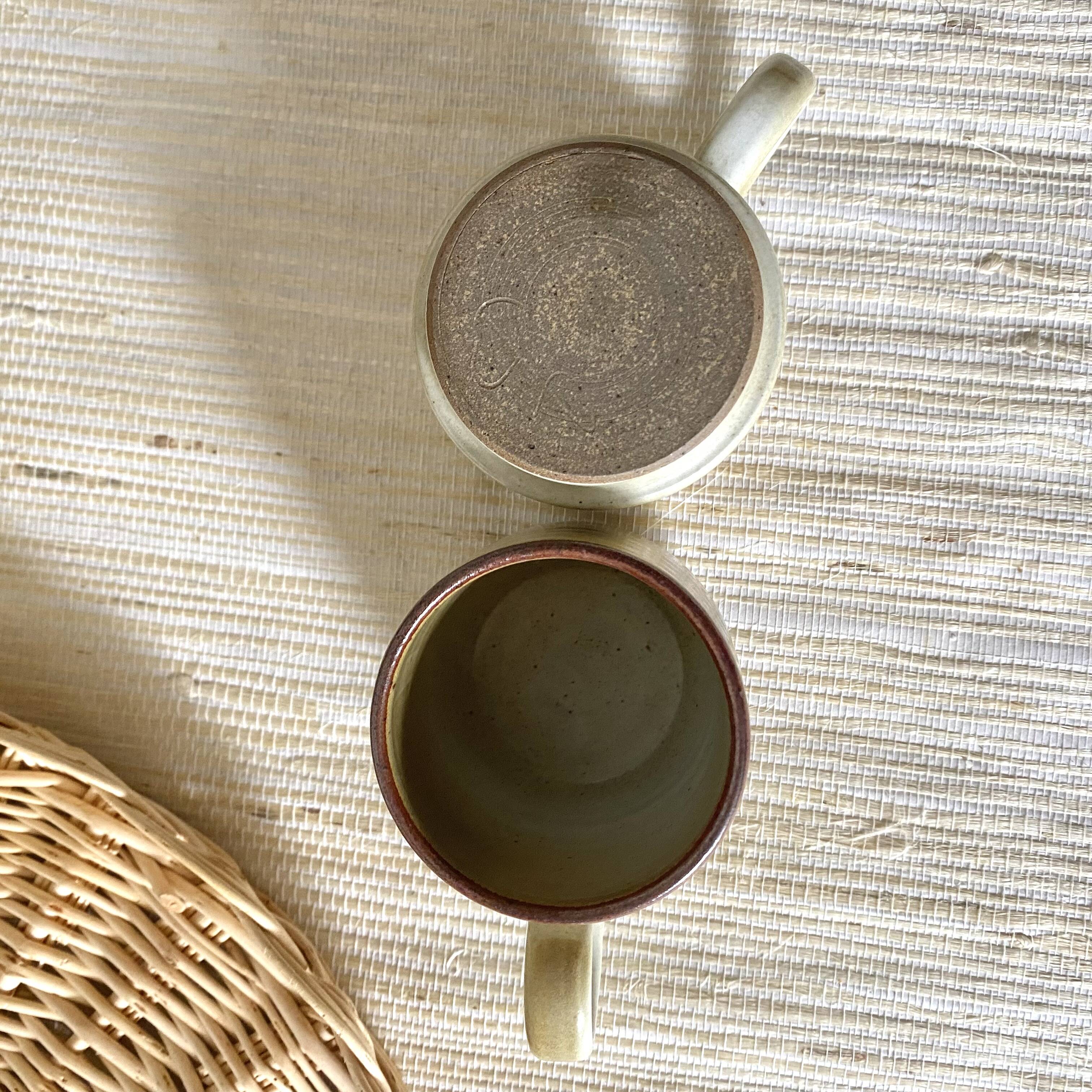 Stoneware coffee mugs