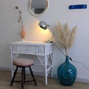 Miroir rond vintage Syla modèle 6131 décor roses