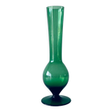 Vase vert en verre