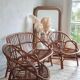 Paire de fauteuils en rotin vintage circa années 70
