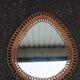 Large rattan mirror attributed to Franco Albini, Italy 1960.