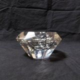 High octagonal diamond ashtray in solid crystal Flavio Poli style - 1970s