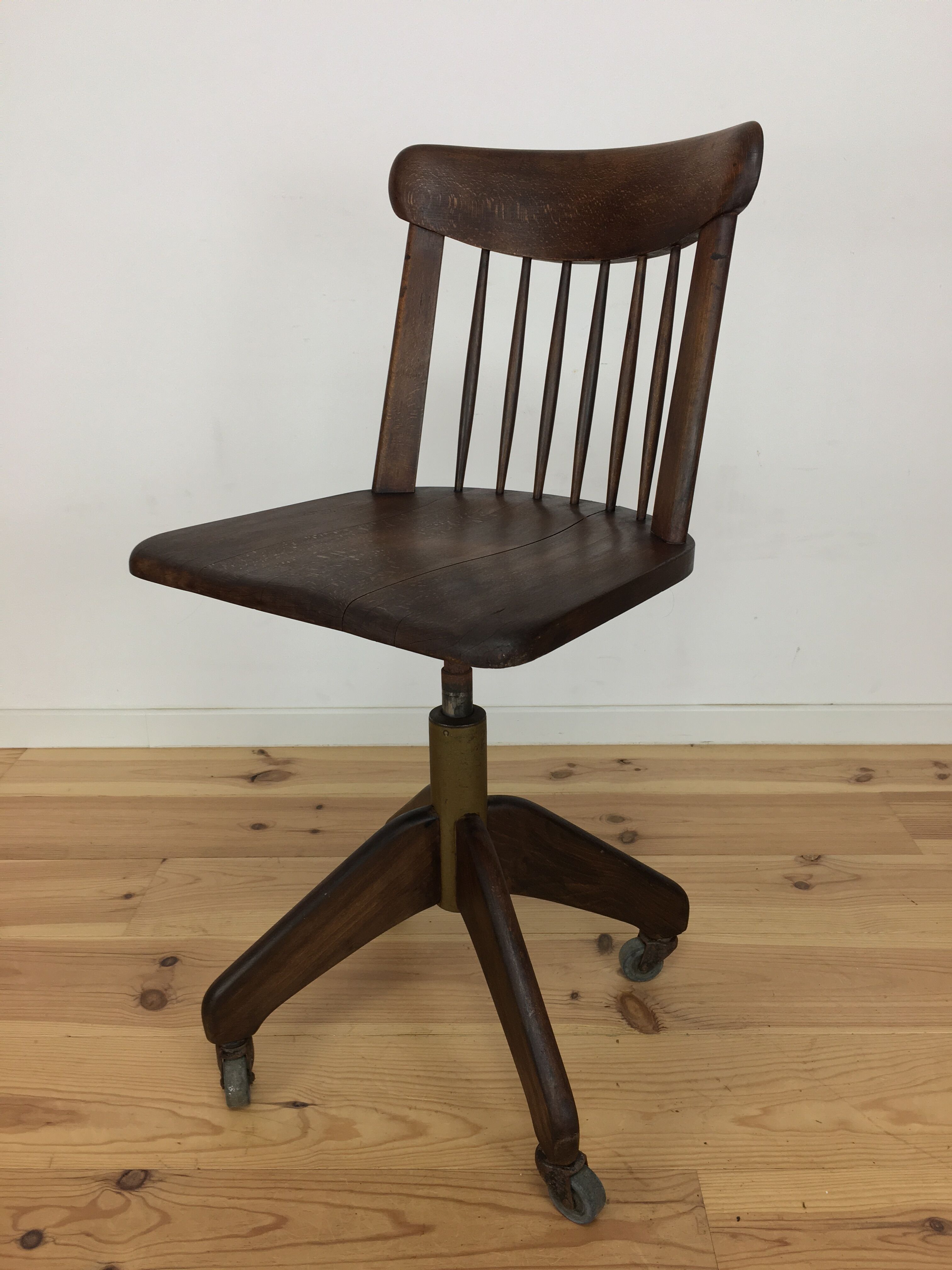 American office chair by Stoll Giroflex, wood