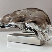 Ice Glass Wall Lights by J.T. Kalmar – Vintage Wall Lamps from the 1960s