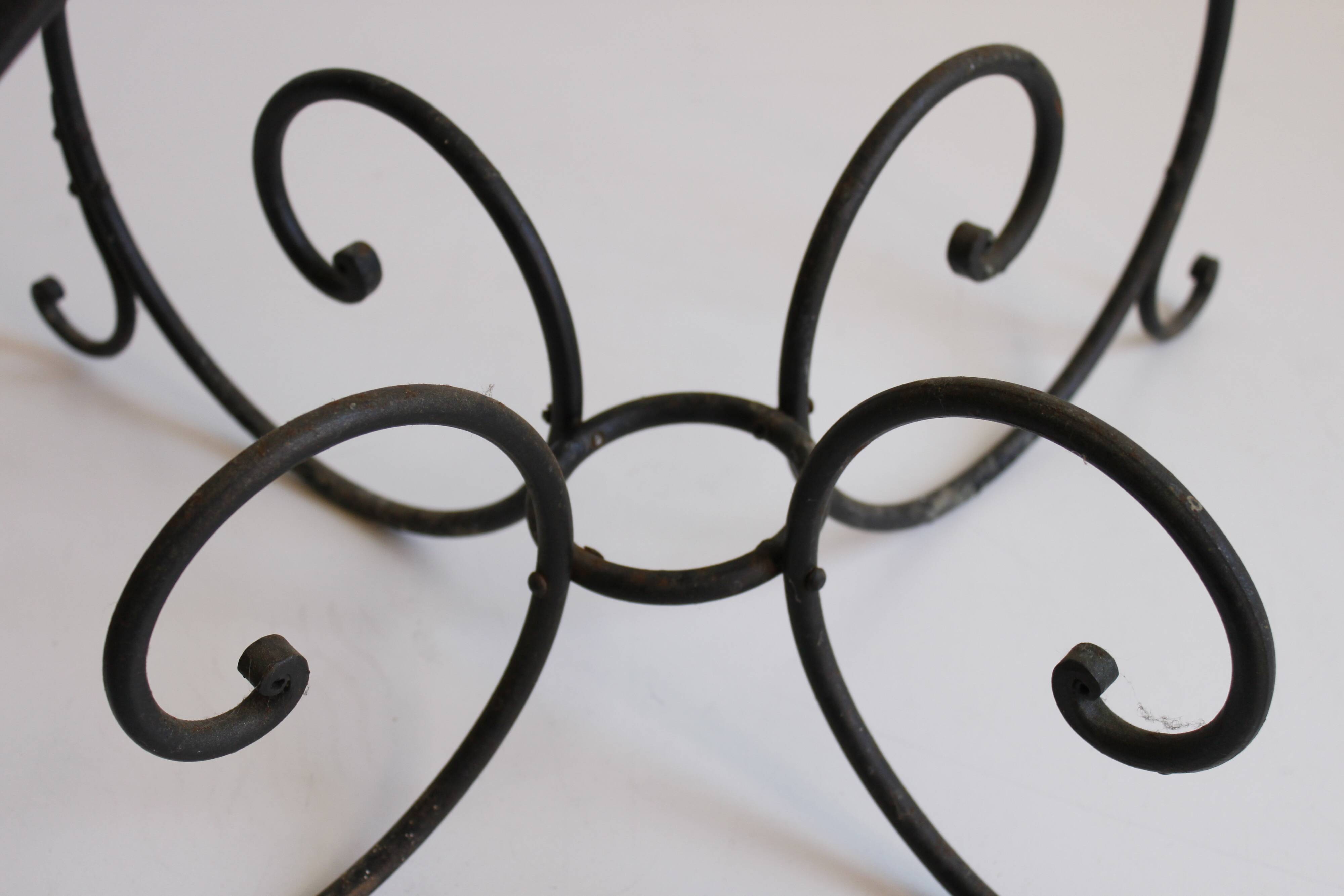 Large Wrought Iron Floor Candelabra, 1950s