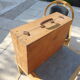 Suitcase folding table with wooden picnic