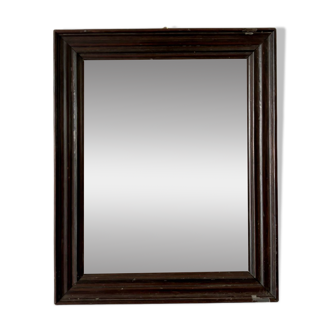 Miroir en bois foncé ☐ 49,5 x 40 cm