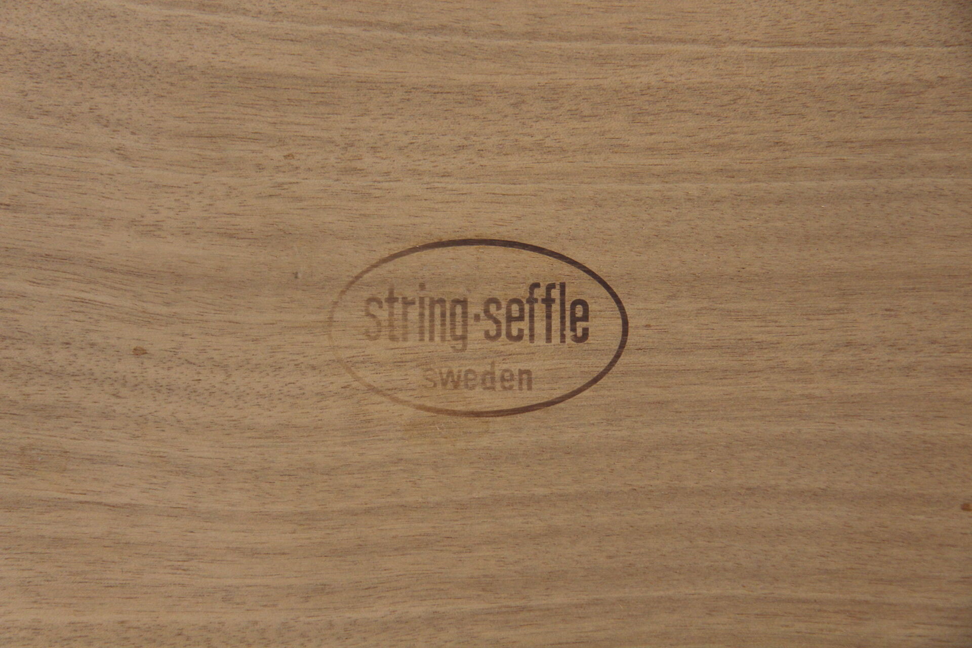 Scandinavian side table in walnut, String Seffle, Sweden, 1960