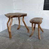 Pair of elm side tables