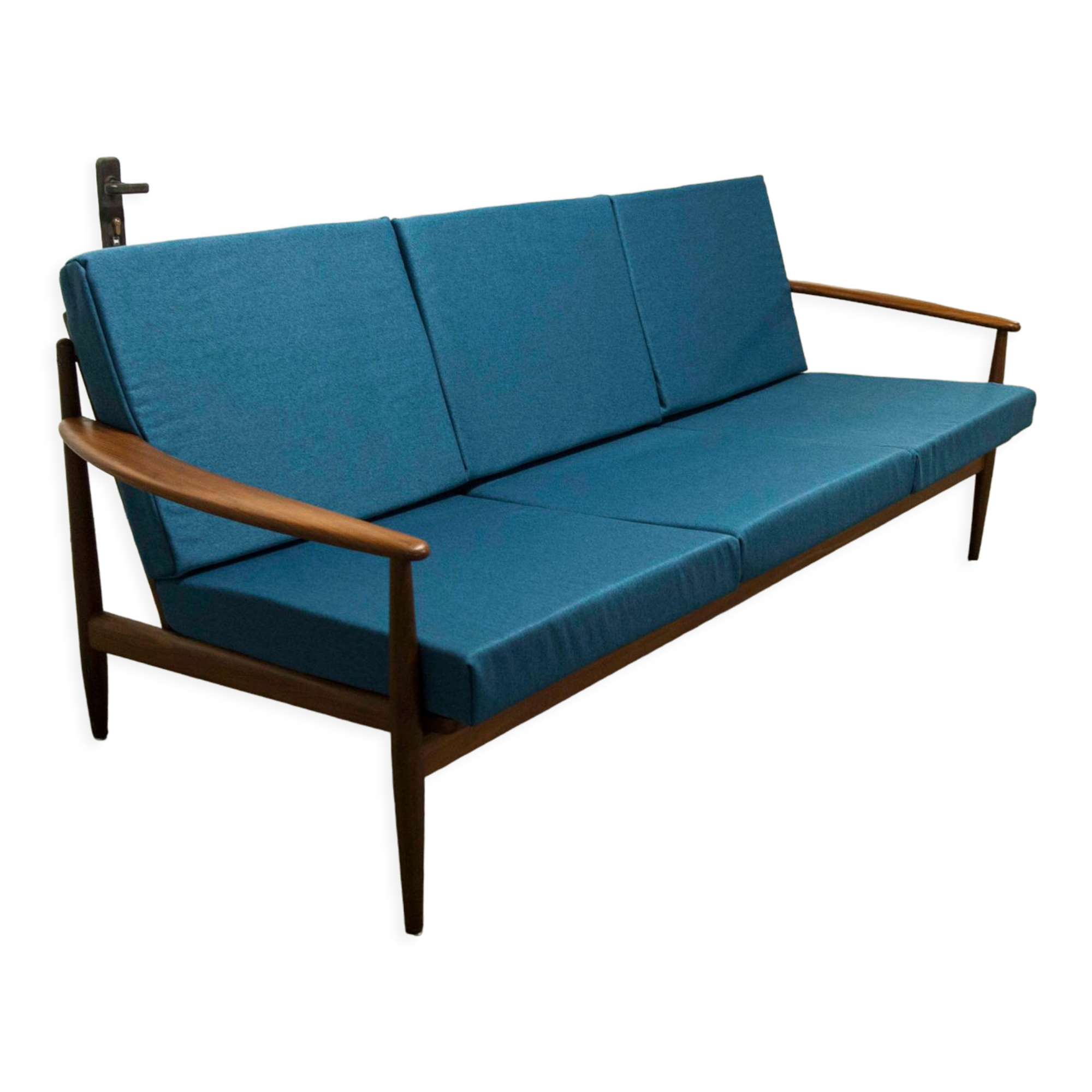 Scandinavian sofa 3 places in teak 1960 restored