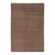 1970s Vintage Turkish Hand-Knotted Wool Cotton Brown Rug 130x194