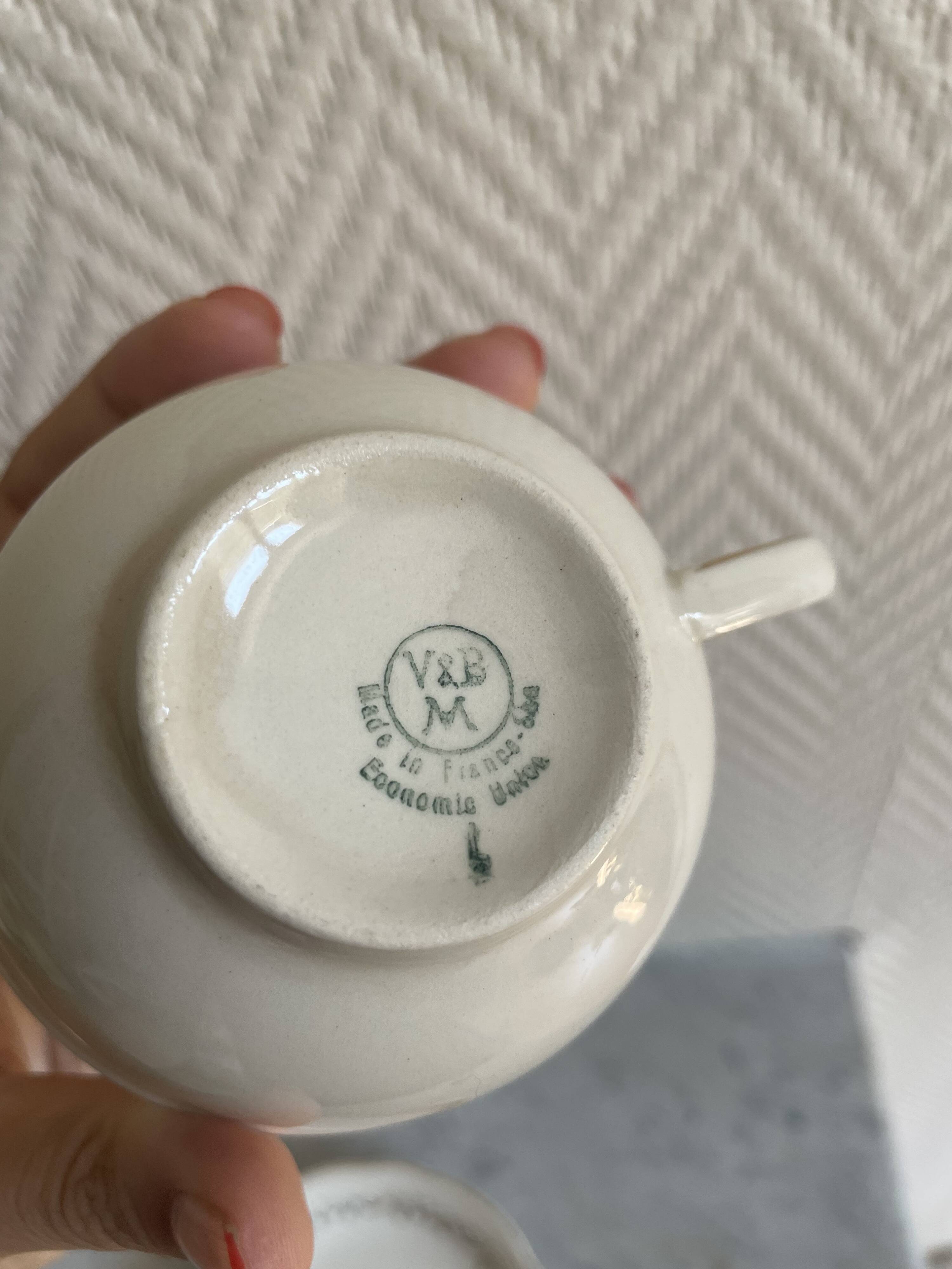 Set of six Villeroy and Boch cups