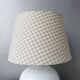 Vintage ceramic table lamp with 1980 fabric lampshade