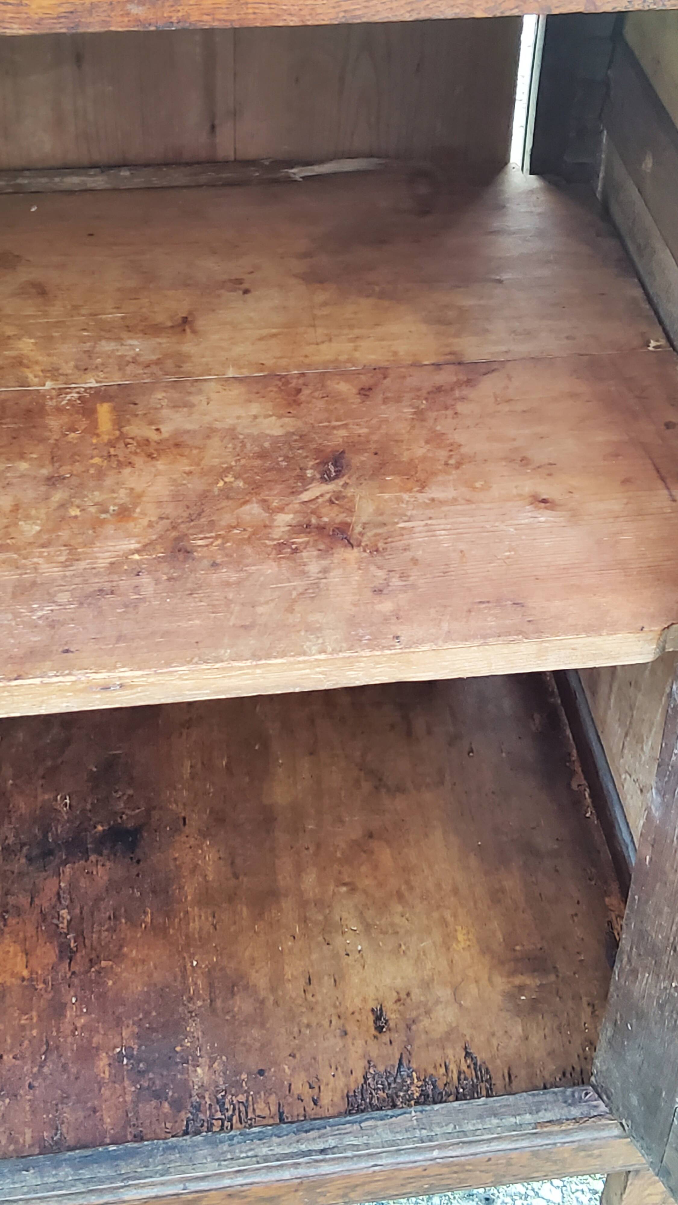 Parisian sideboard in solid oak and solid poplar early 20th century