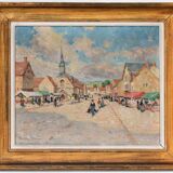 Henry Charles Séné (1889-1961) "Market Scene"